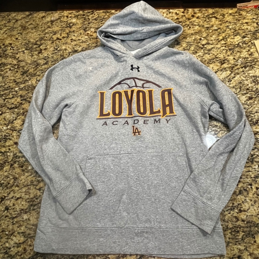 Under Armour Loyola Academy Hoodie Gray Heathered Sweatshirt Womens Medium MD